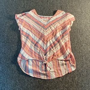 multi-color striped dressy shirt